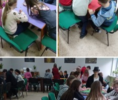 Powiększ zdjęcie Integracja podczas pracy plastycznej do wiersza