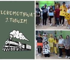 Powiększ zdjęcie Młodzież w strojach, w których przedstawiła wiersz 