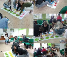 Powiększ zdjęcie Uczniowie biorący udział w projekcie podczas wspólnych gier