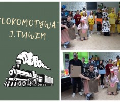 Powiększ zdjęcie Młodzież w strojach, w których przedstawiła wiersz 