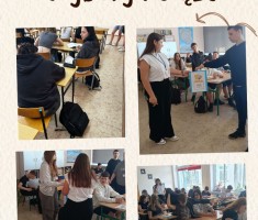 Powiększ zdjęcie Uczniowie podczas wyborów książek