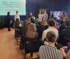 Powiększ zdjęcie Otwarcie Konkursu Wiedzy o AIDS