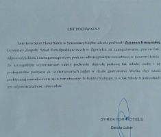 Powiększ zdjęcie Zdjęcie przedstawia list gratulacyjny 