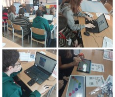 Powiększ zdjęcie Uczestnicy projektu podczas pracy