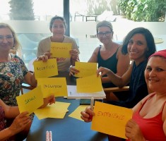 Powiększ zdjęcie Zdjęcie przedstawia uczestników job shadowing w Grecji - nauczyciele z Polski, Włoch i Grecji