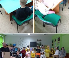 Powiększ zdjęcie Integracja podczas pracy plastycznej do wiersza