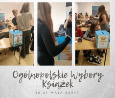 Powiększ zdjęcie Uczniowie podczas akcji Ogólnopolskie Wybory Książek