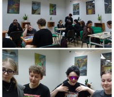 Powiększ zdjęcie Uczestnicy Nocy Gier Planszowych podczas rozgrywek