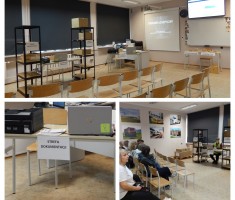 Powiększ zdjęcie Dzień Otwarty - przygotowane stanowisko przez uczniów i nauczycieli kierunku logistyka