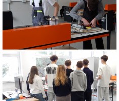 Powiększ zdjęcie Dzień Otwarty - ósmoklasiści zapoznają się z zawodem elektryka