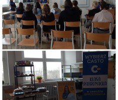 Powiększ zdjęcie Dzień Otwarty - ósmoklasiści poznają zawód sprzedawcy prezentowany przez przedstawicieli Castoramy