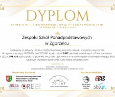 Przejdź do - Rekordowe międzynarodowe czytanie na przerwie – podsumowanie akcji bicia rekordu w czytaniu na przerwie “Przerwa na czytanie”