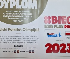 Przejdź do - Dyplom Fair Play dla Emilki!