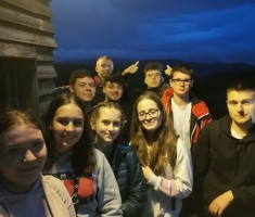 Powiększ zdjęcie na wieży zamku Grodno - nocne zwiedzanie