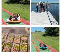 Powiększ zdjęcie Zjazd po torze tubingowym, wizyta na molo, efekt pracy na warsztatach