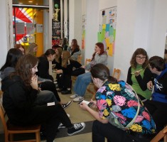 Powiększ zdjęcie Uczestnicy projektu podczas zajęć