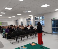 Powiększ zdjęcie Maturzyści na spotkaniu z przedstawicielką UE