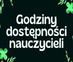 Przejdź do - Godziny dostępności nauczycieli
