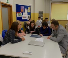 Powiększ zdjęcie Uczestnicy job shadowing podczas zajęć