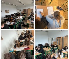 Powiększ zdjęcie Młodzież podczas Maratonu Pisania Listów