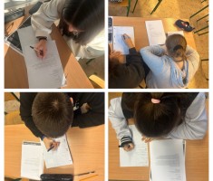 Powiększ zdjęcie Młodzież podczas Maratonu Pisania Listów