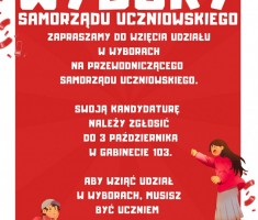 Przejdź do - Uwaga! Wybory przewodniczącego Samorządu Uczniowskiego!
